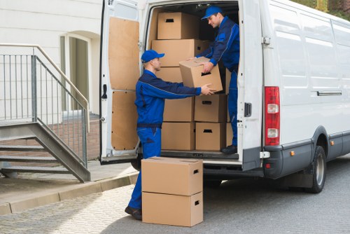 Local van service navigating residential streets in Barkingside