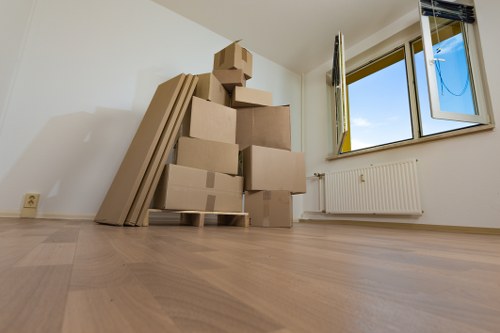 Secure furniture storage unit in Barkingside with household items packed neatly