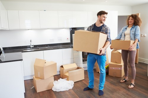 Furniture delivery and unloading at a Barkingside property