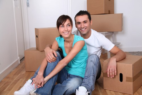 Seasonal items and boxes arranged for household storage Barkingside