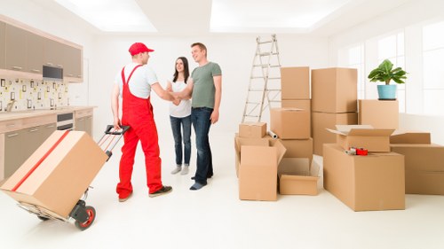 Office removals team planning a Barkingside business relocation